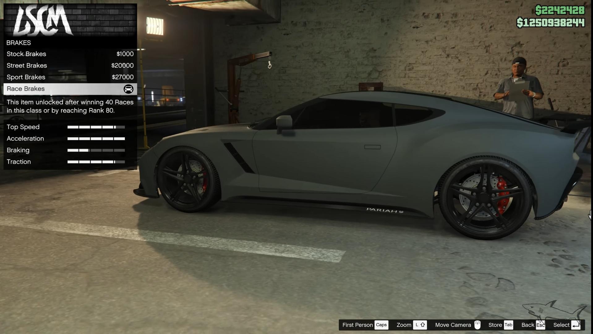 Brakes system in Ocelot Pariah in GTA 5