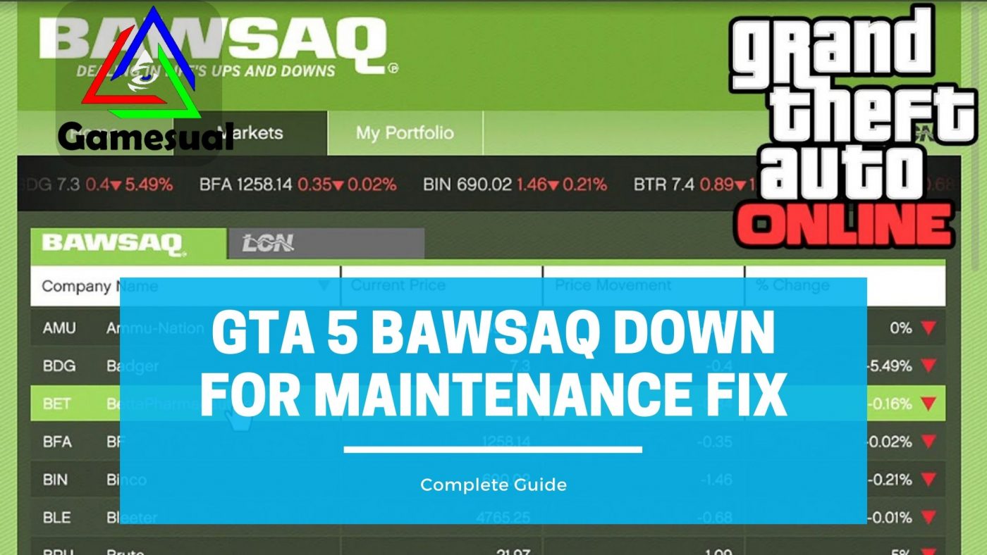 GTA 5 BAWSAQ Down For Maintenance Top 3 Fixes Gamesual