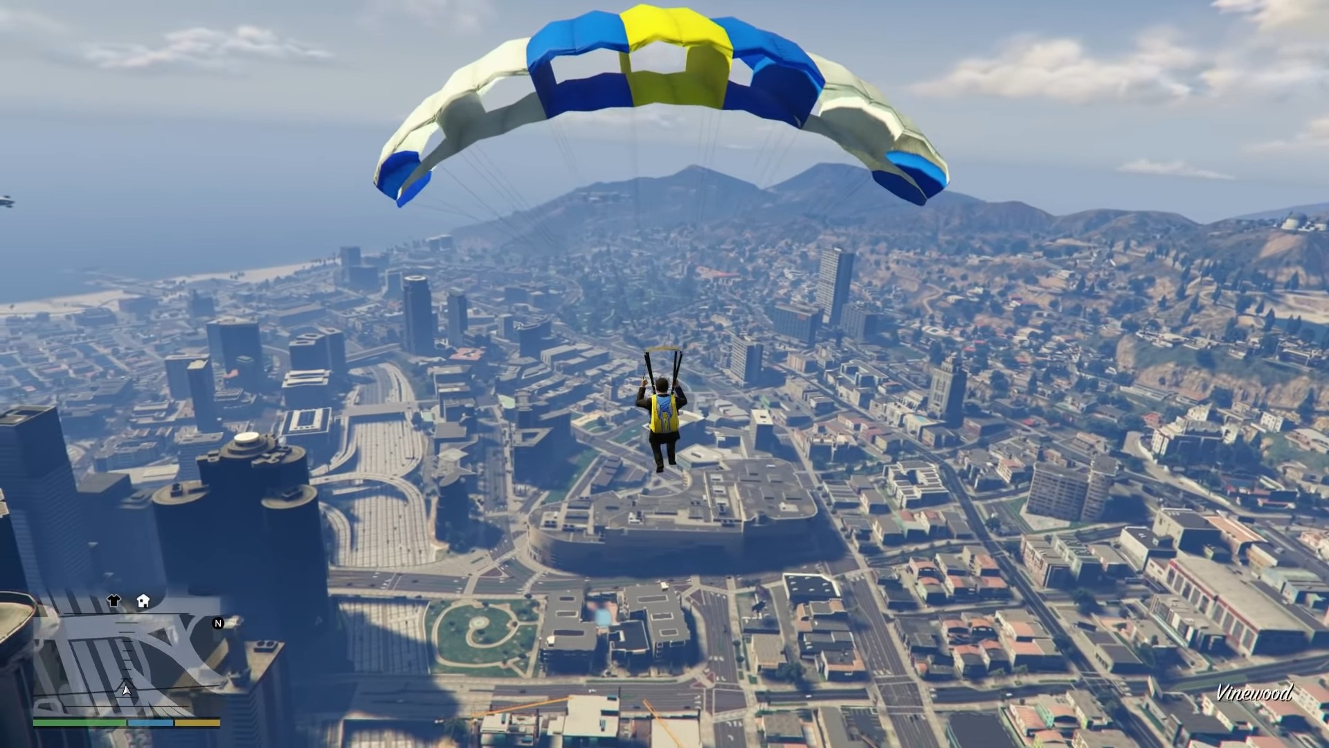 Parachuting in GTA V