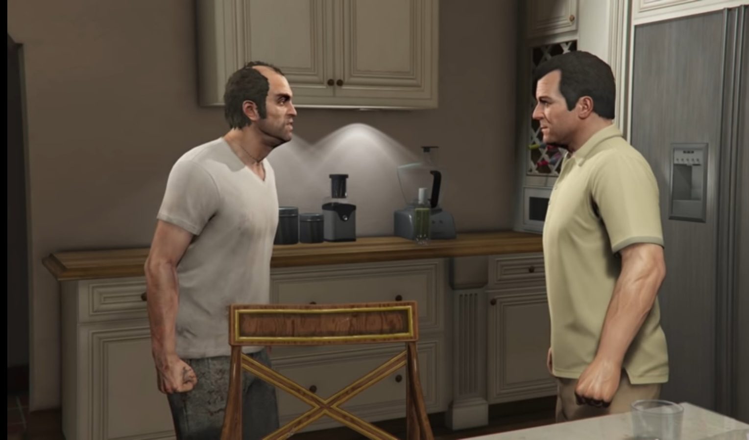 Trevor Philips meeting Michael in GTA