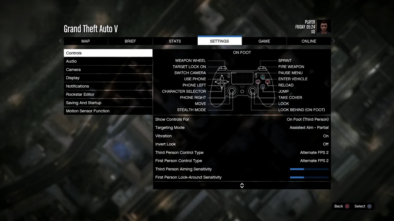 Changing Targeting Mode in GTA Online