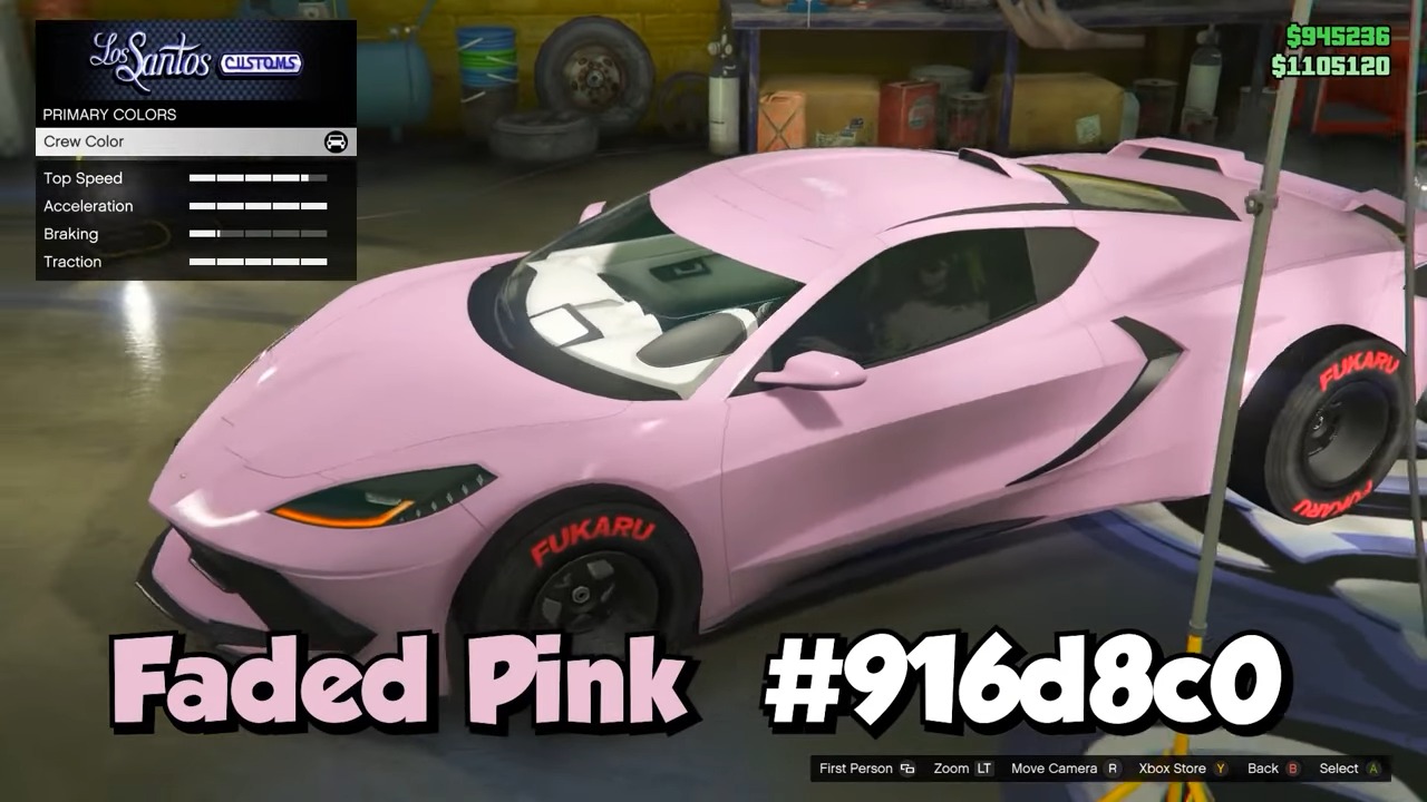 Faded Pink gta modded crew colors