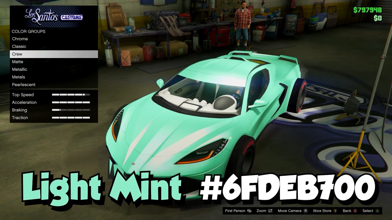 Light Mint gta modded crew colors