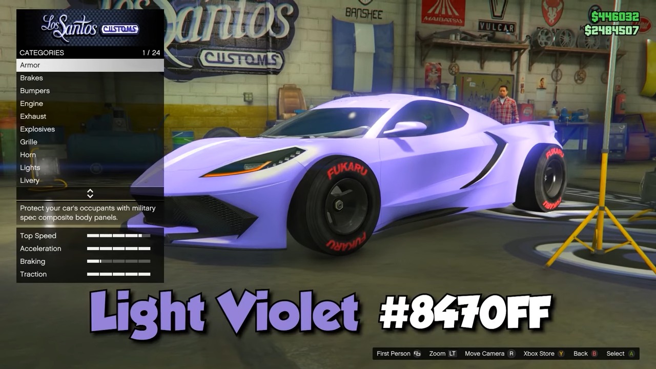 Light Violet gta modded crew colors