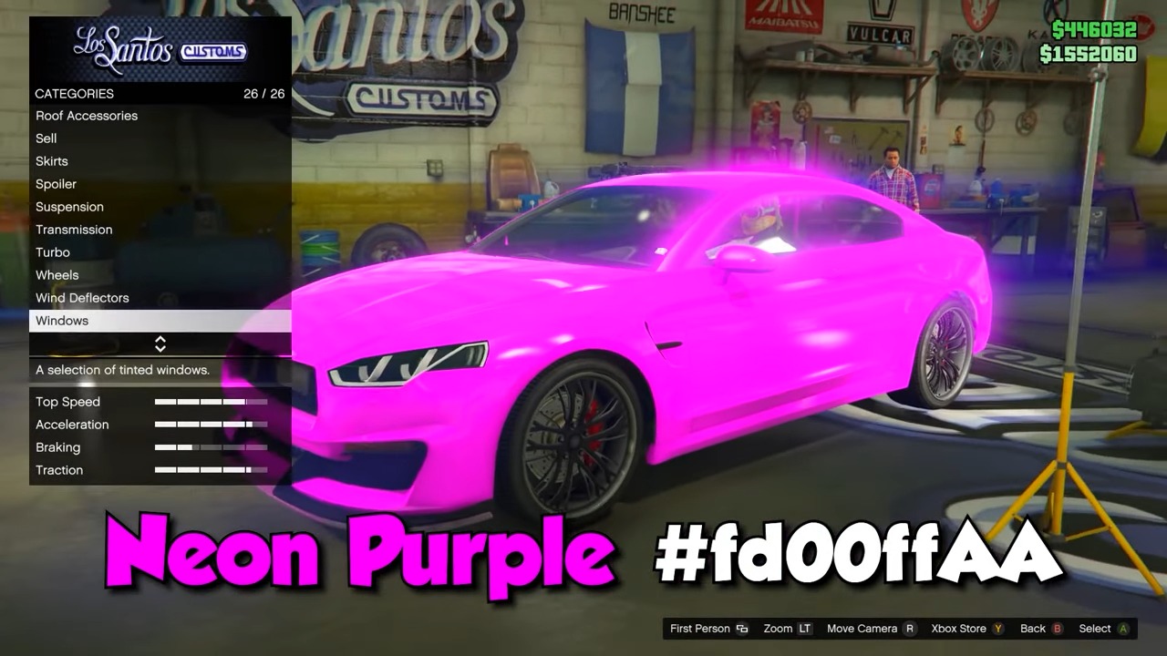 Neon Purple gta modded crew colors