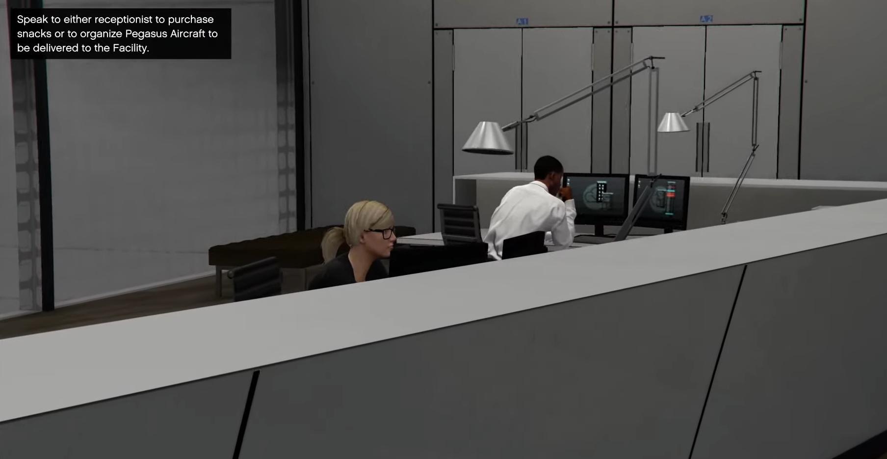 Receptionist in GTA 5 Facility property