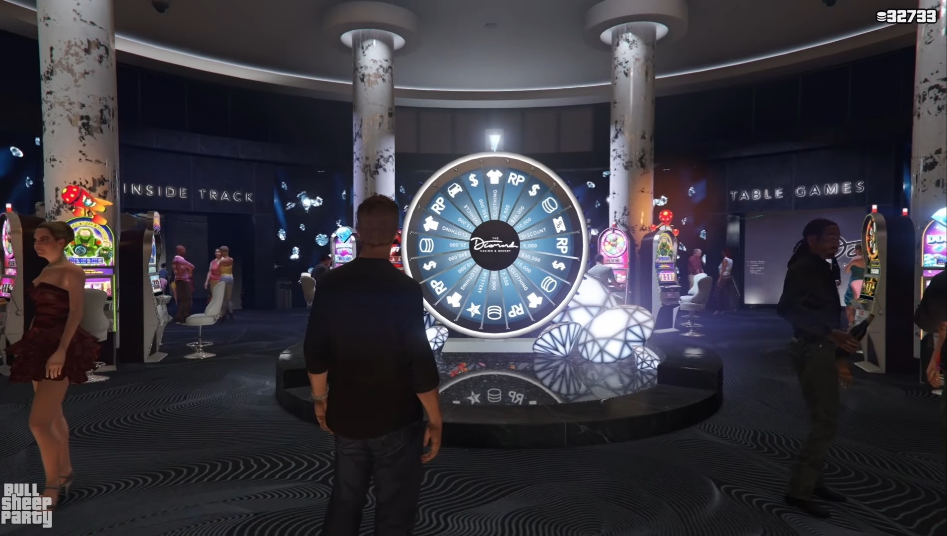 Location of Lucky Wheel in Diamond Casino