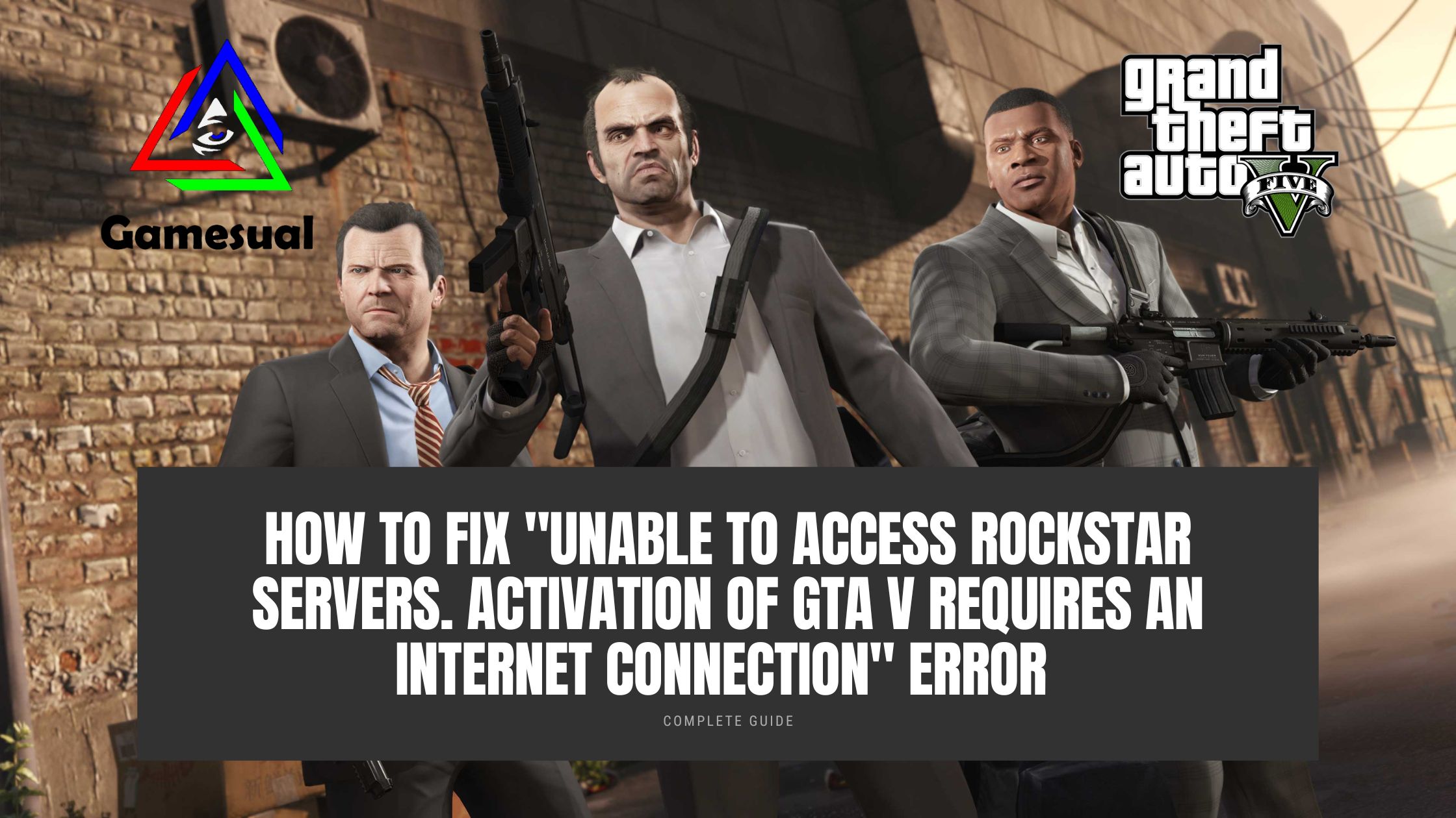 unable to access rockstar servers. activation of gta v requires an internet connection cover