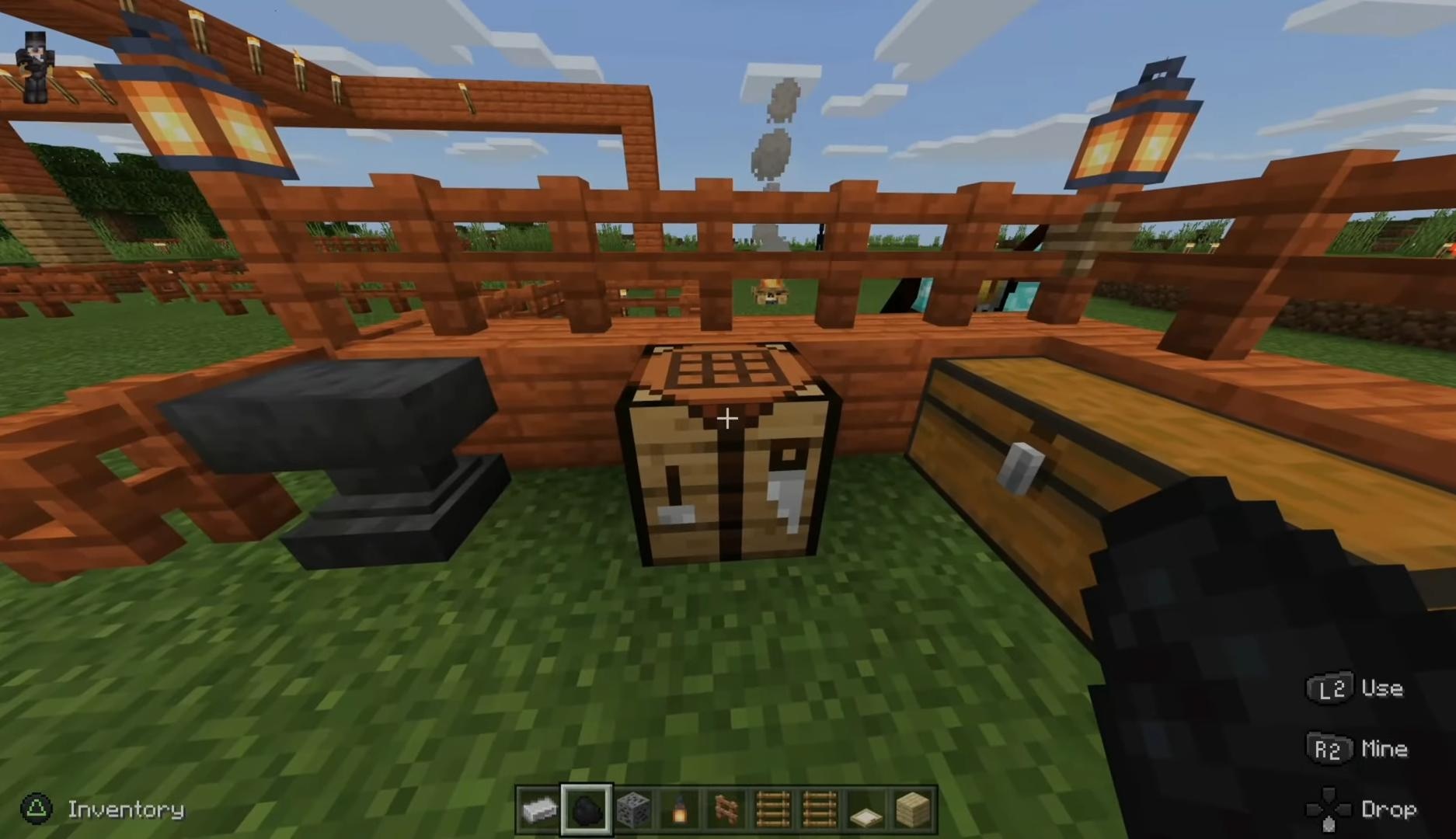 A 3x3 crafting box in Minecraft