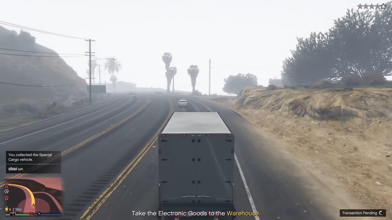 A Player Stealing Cargo in GTA Online