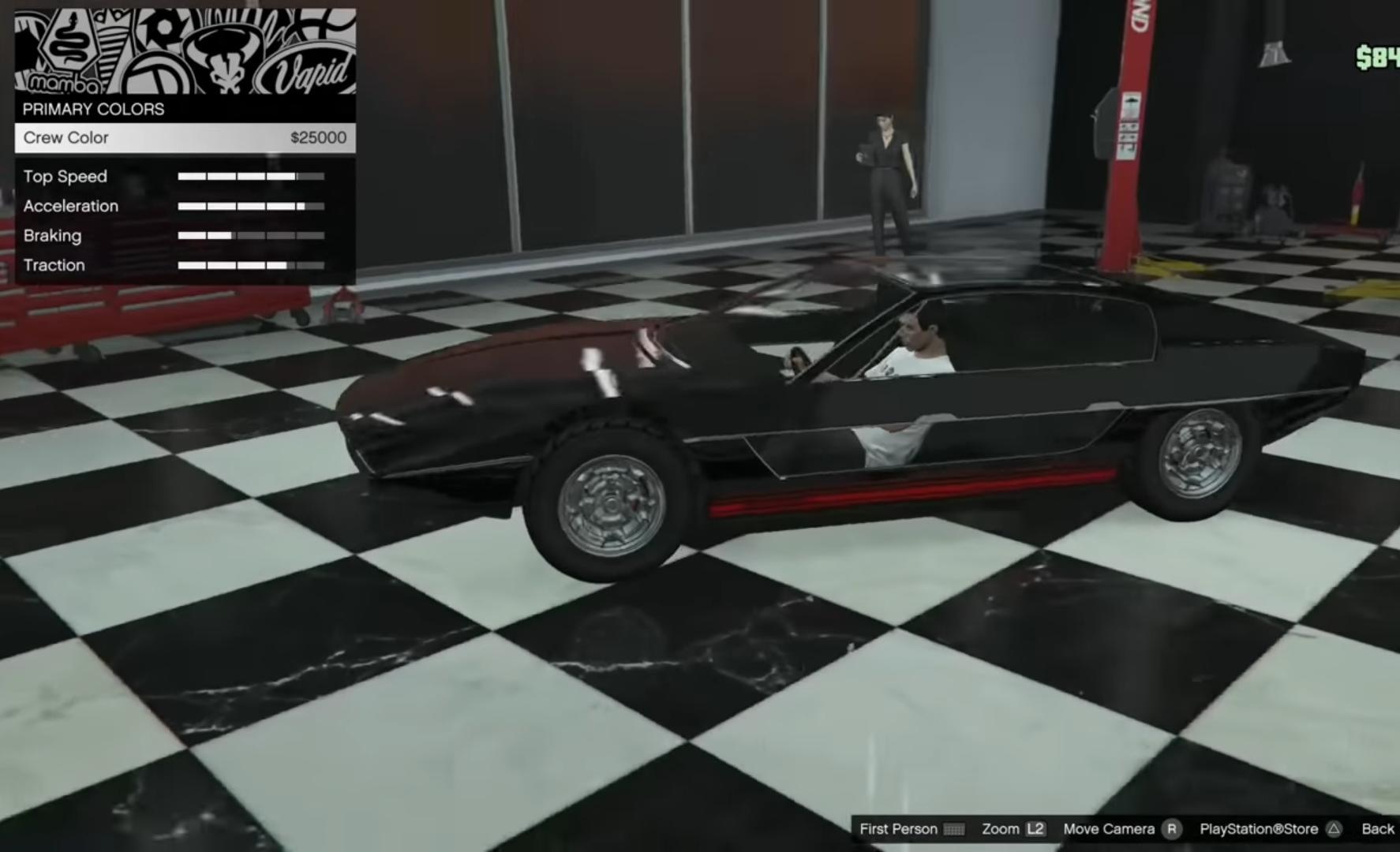 customizing a toreador in Los Santos Customs