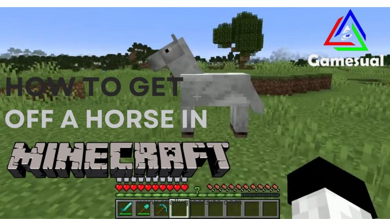 How to get off a horse in Minecraft