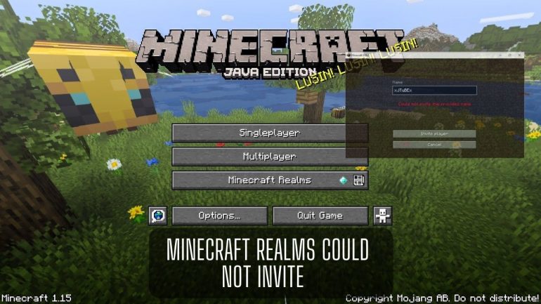 Minecraft Realms Could Not Invite