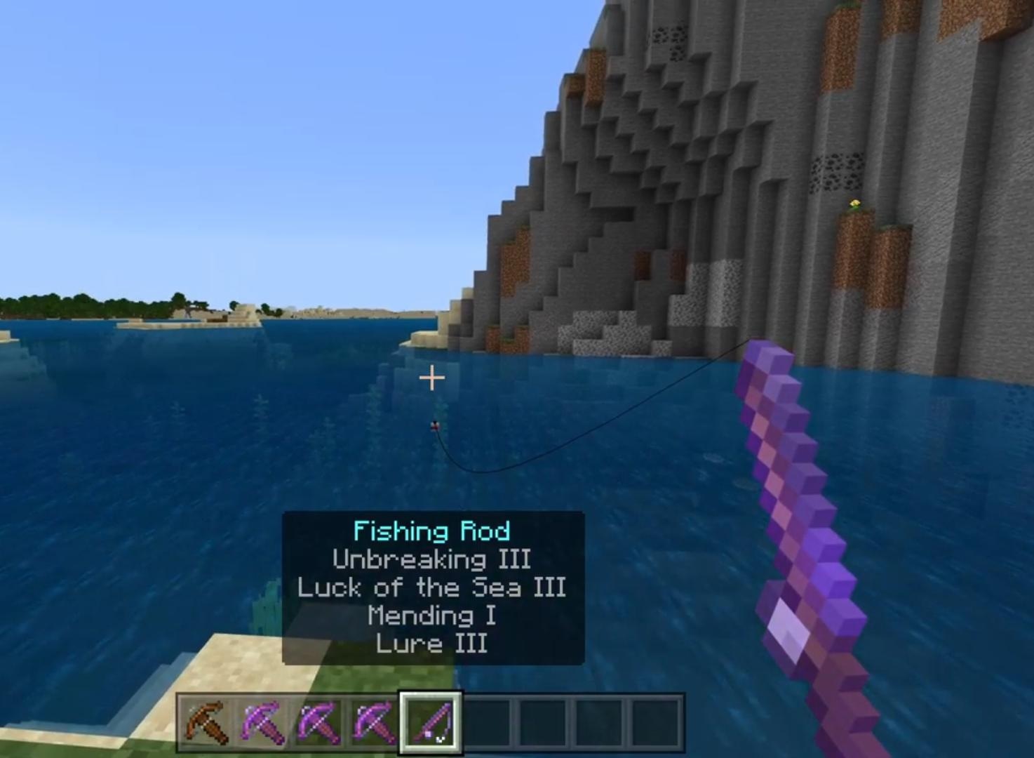 fishing to get enchanted books to make quick charge enchantment in Minecraft