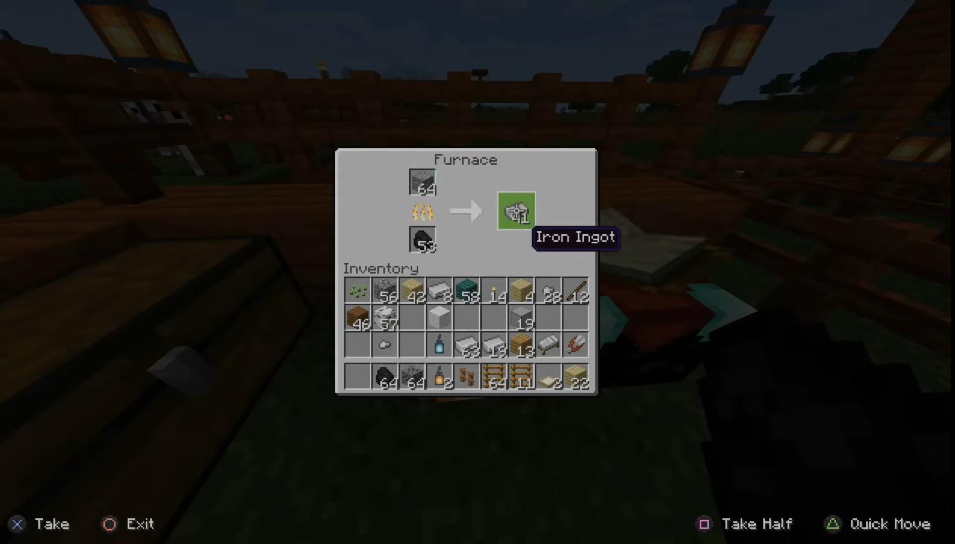 making iron ingot in minecraft