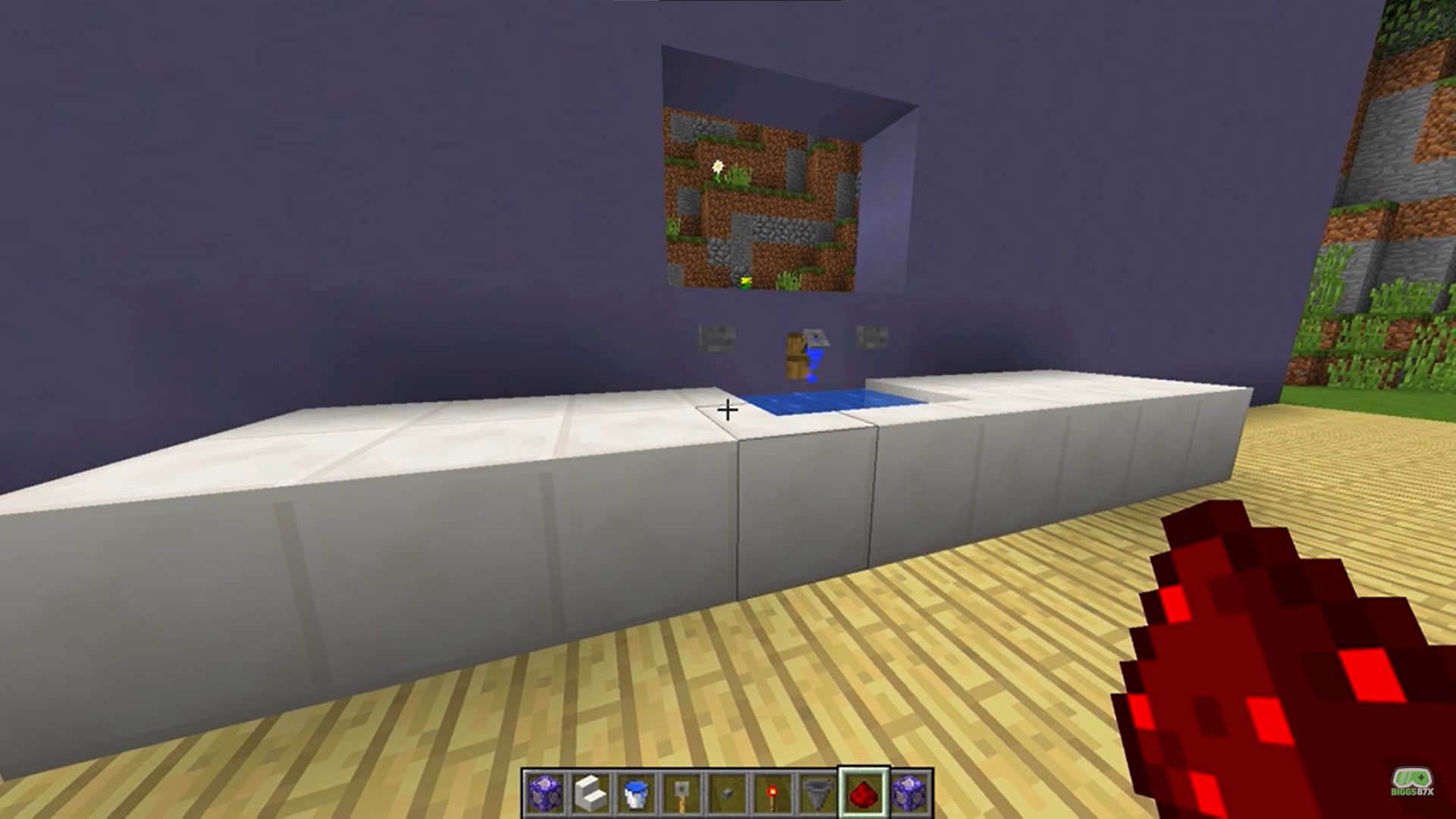 water coming out of this sink in minecraft