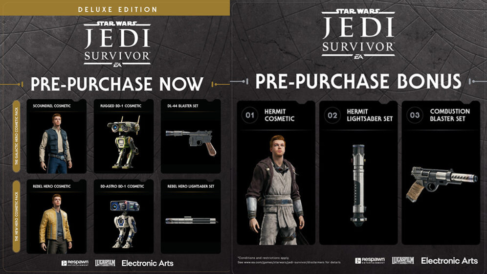 Star Wars Jedi Survivor pre order bonus