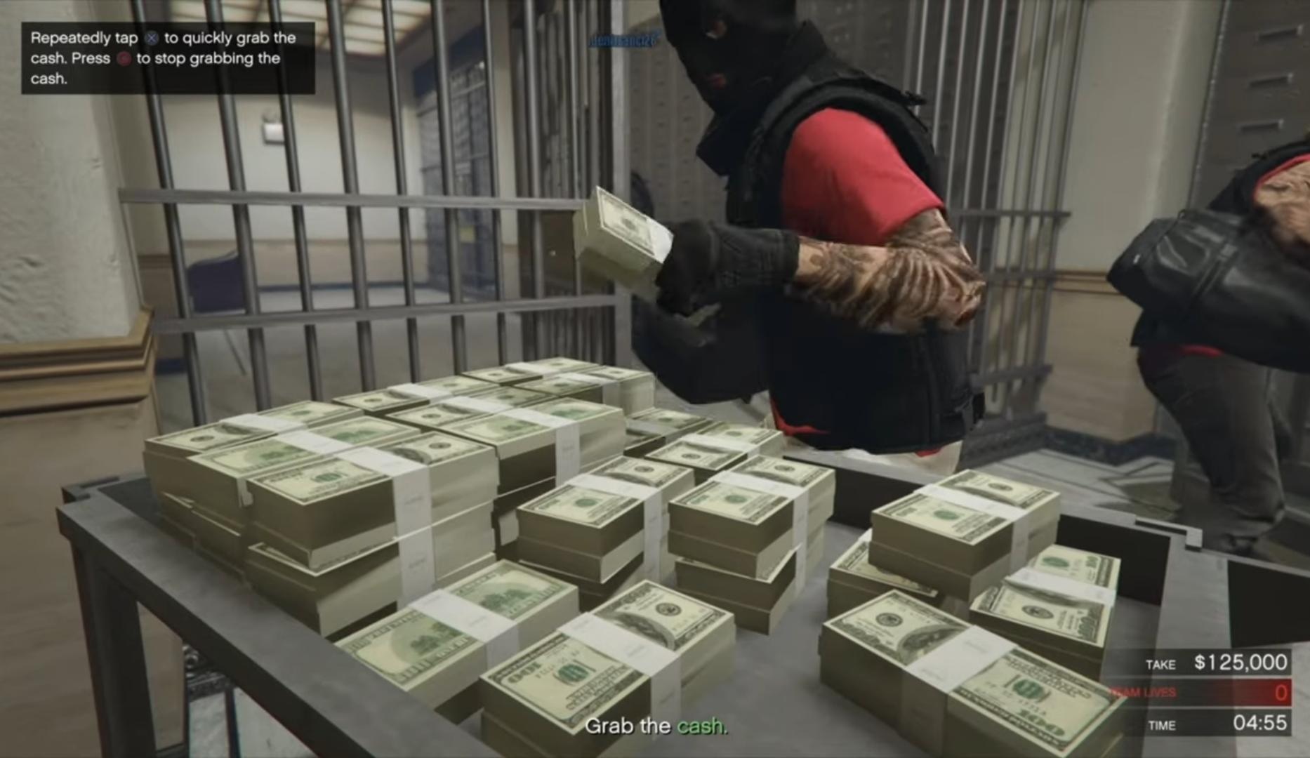 looting all the cash