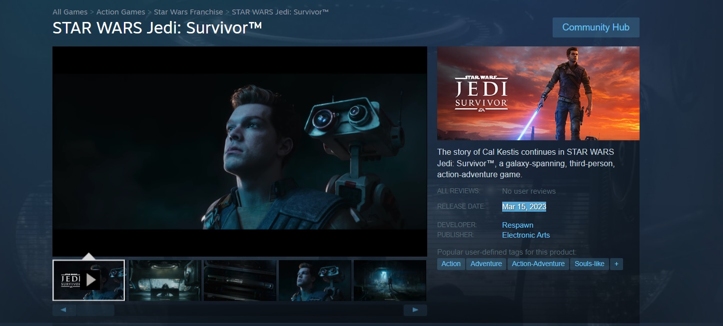 Star Wars Jedi Survivor Release Date