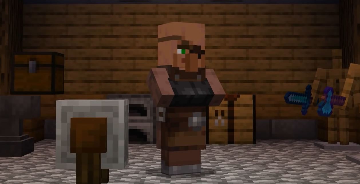 Weapon smith Villager in Minecraft