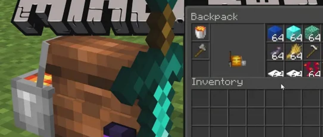 Backpack Mod in Minecraft supported by Bedrock