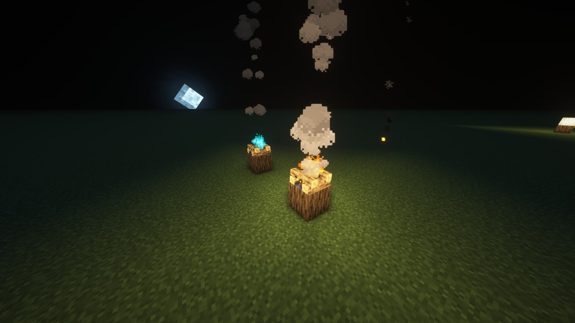 Minecraft light source: campfires