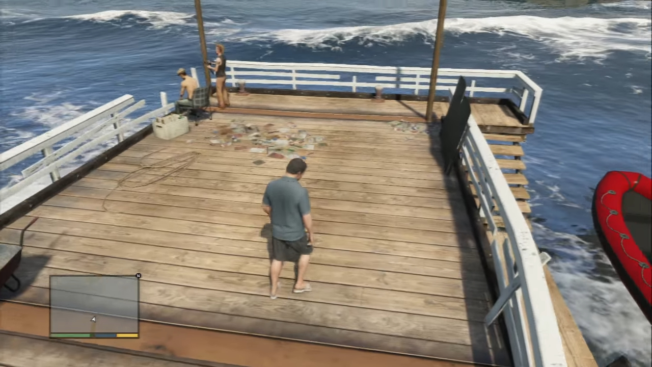 NPCs fishing at Pier