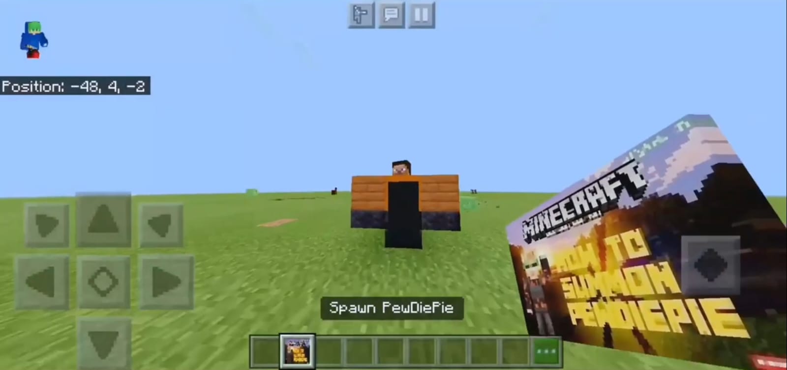 Minecraft Bedrock edition Mod named PewDiePie