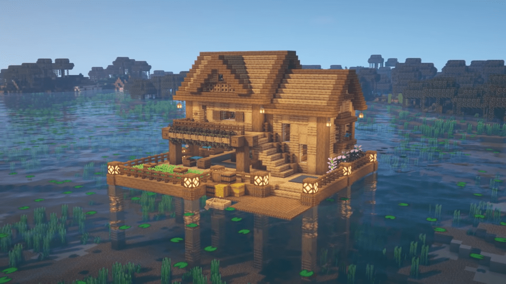 Raft house minecraft