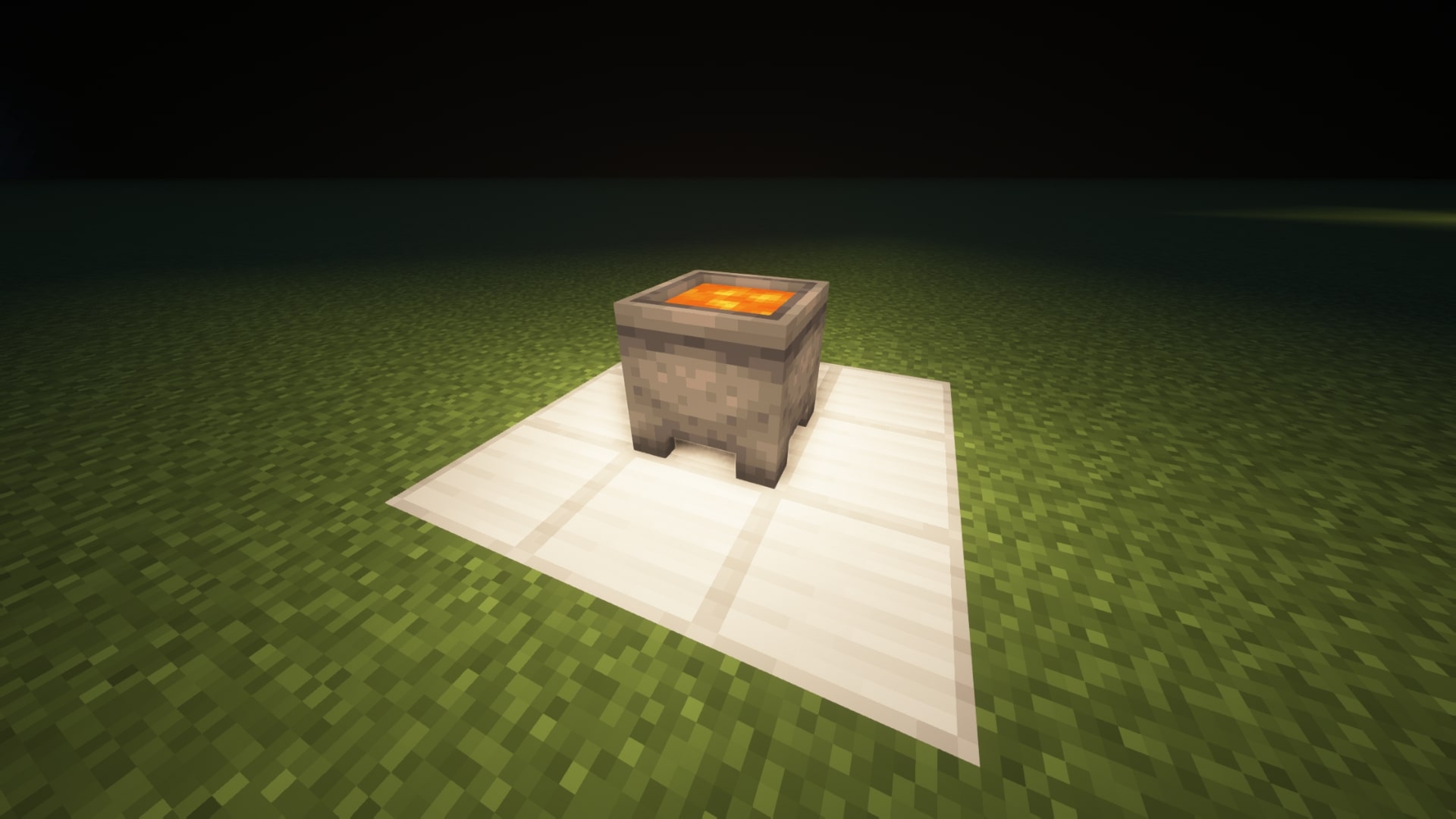 Minecraft light source: Lava coldron