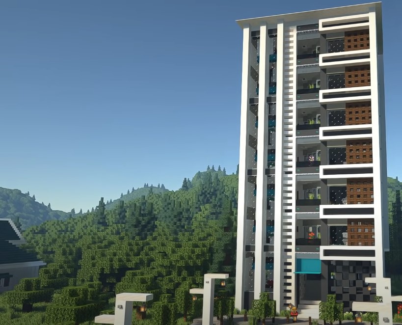 Compact modern hotel