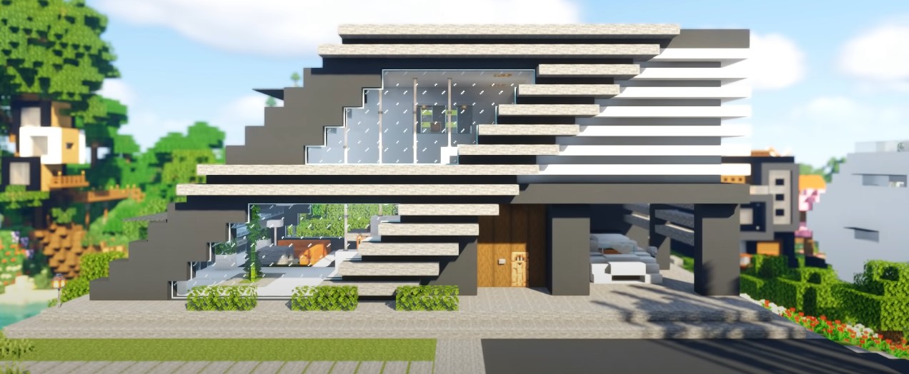 complex diagonal modern house