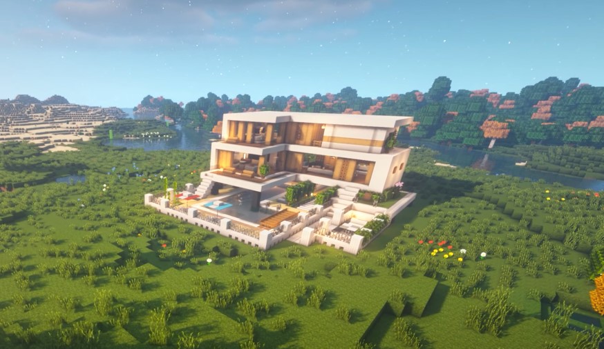 large complex modern house