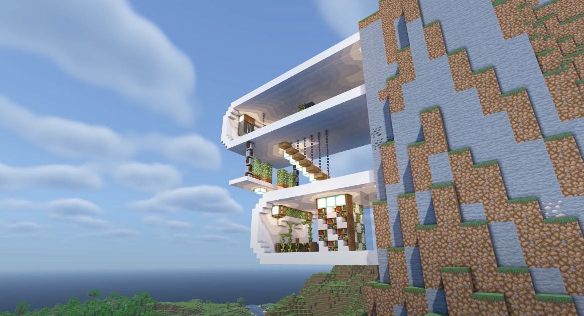 outside cliff modern house