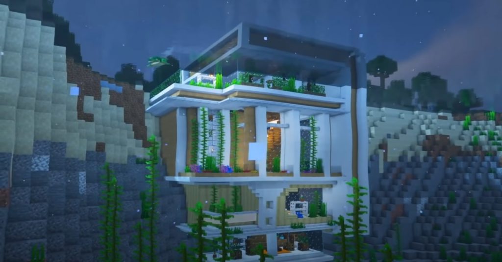 Underwater modern house