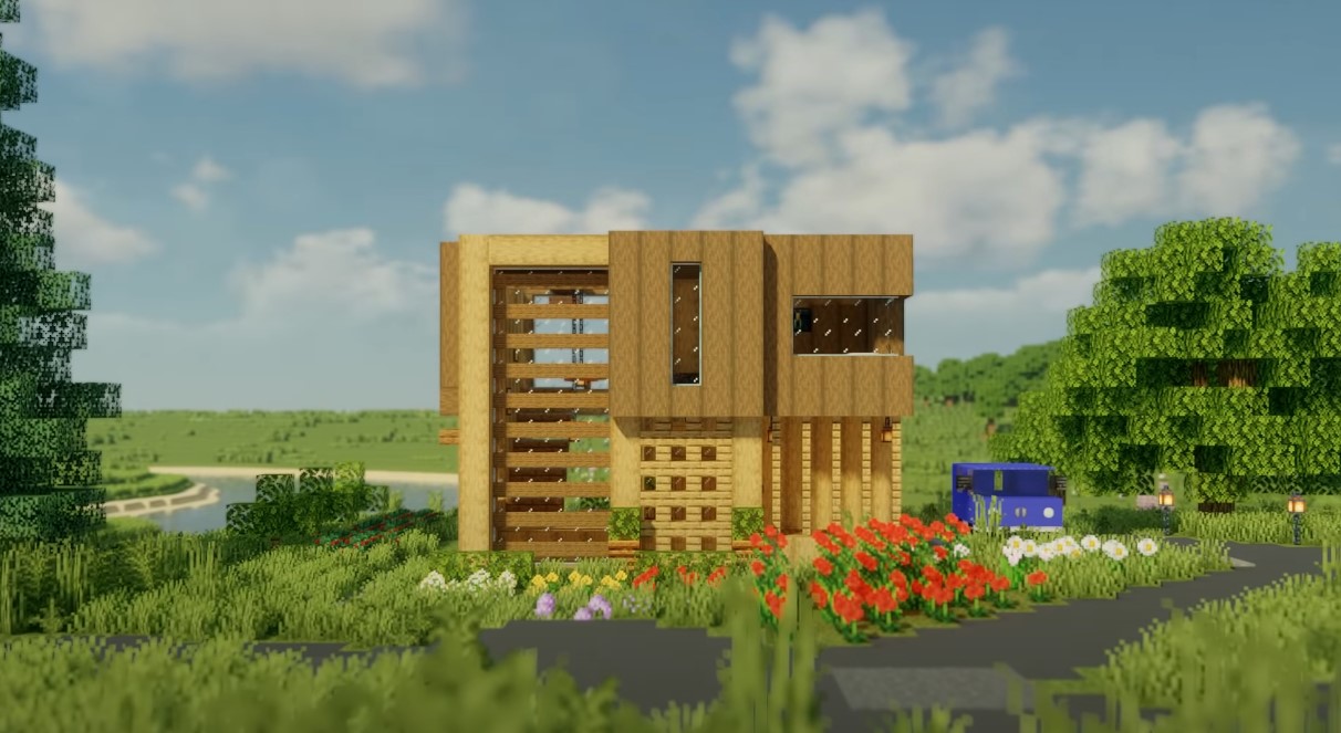 modern wooden house