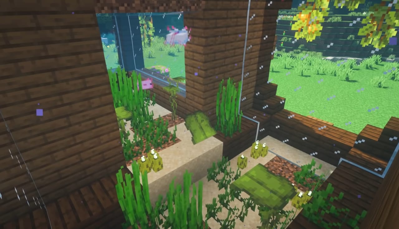 Axolotl Aquarium in Minecraft