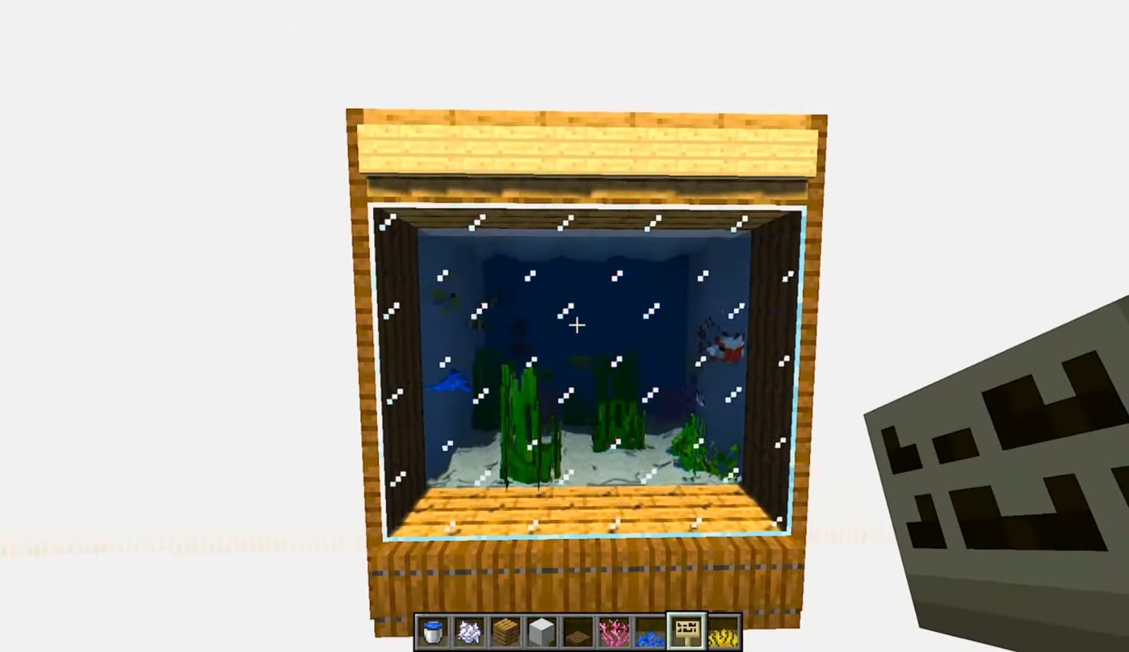 Wall cabinet Aquarium made by a player