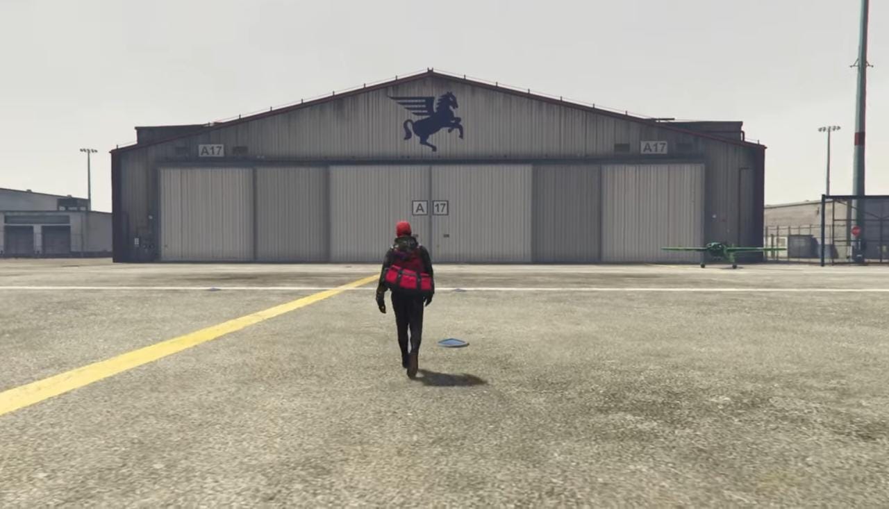 Exterior of Hangar A17 in GTA Online