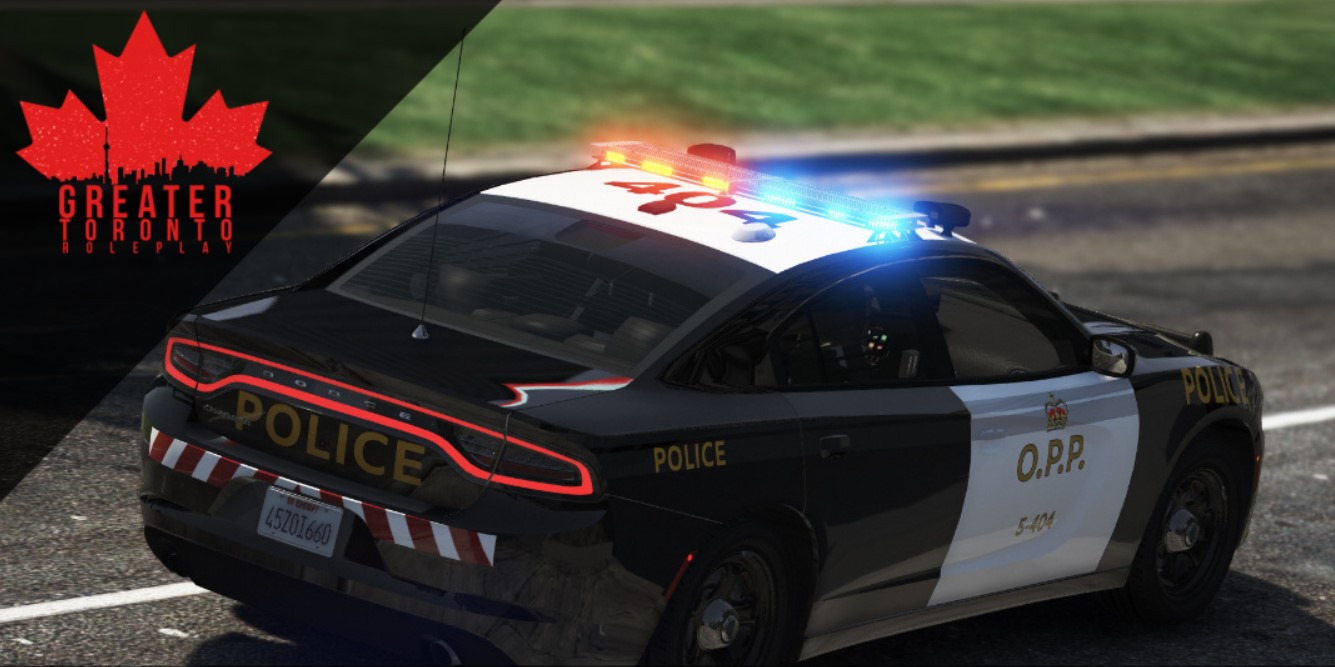 Greater Toronto RP logo with Police car shown.