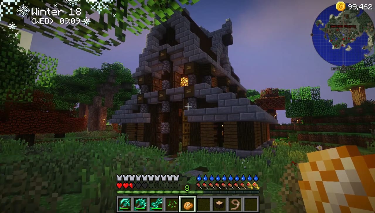 New barn in Minecraft