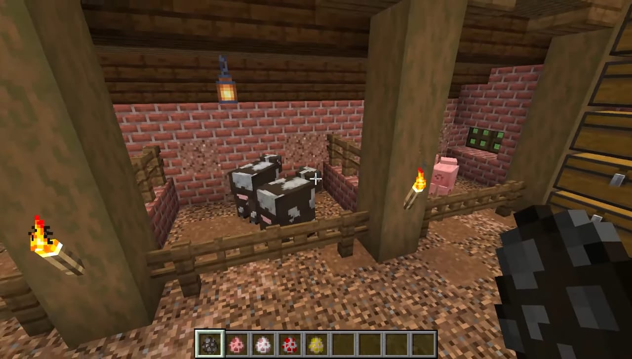 Interior of the Quaint Minecraft Barn