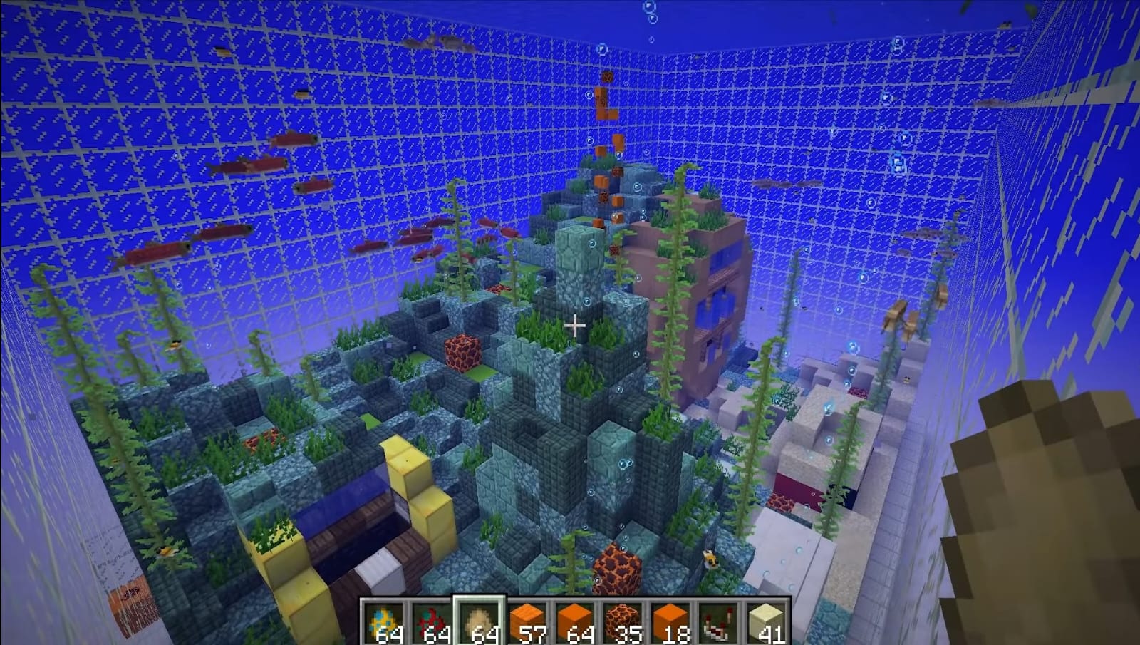 Redstone Aquarium made by a player in Minecraft