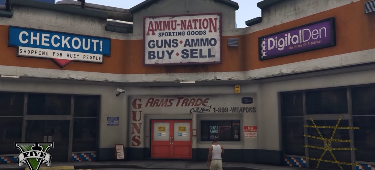 Weapon selling store in GTA