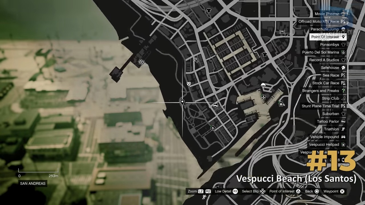 scrap letter location GTA 5 vespucci beach