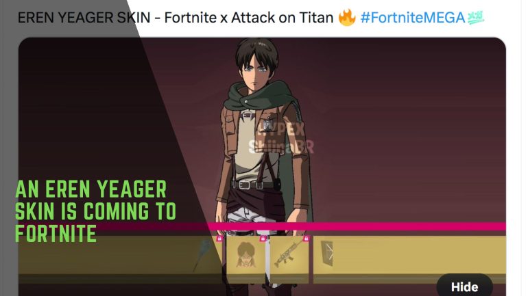 Eren Yeager skin is coming to Fortnite