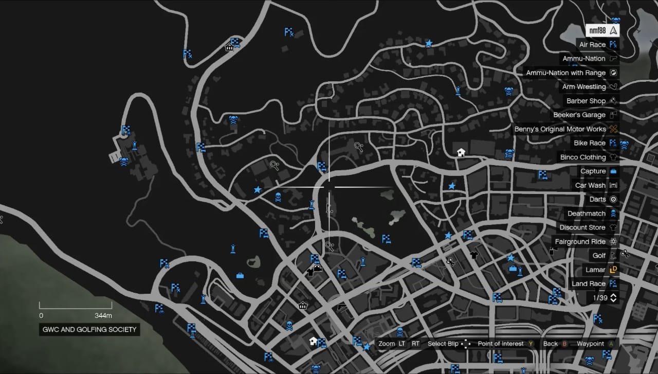 Golf club location in GTA