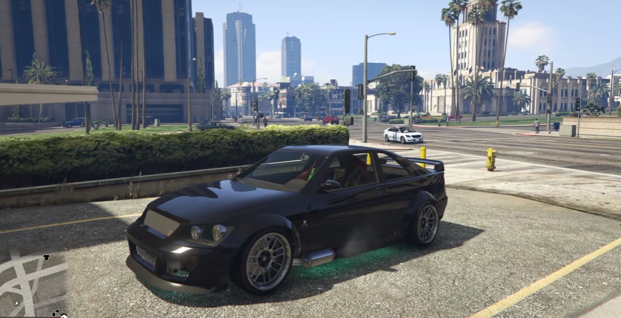 Honda civic black colored a car from Fast and furious in GTA 5 