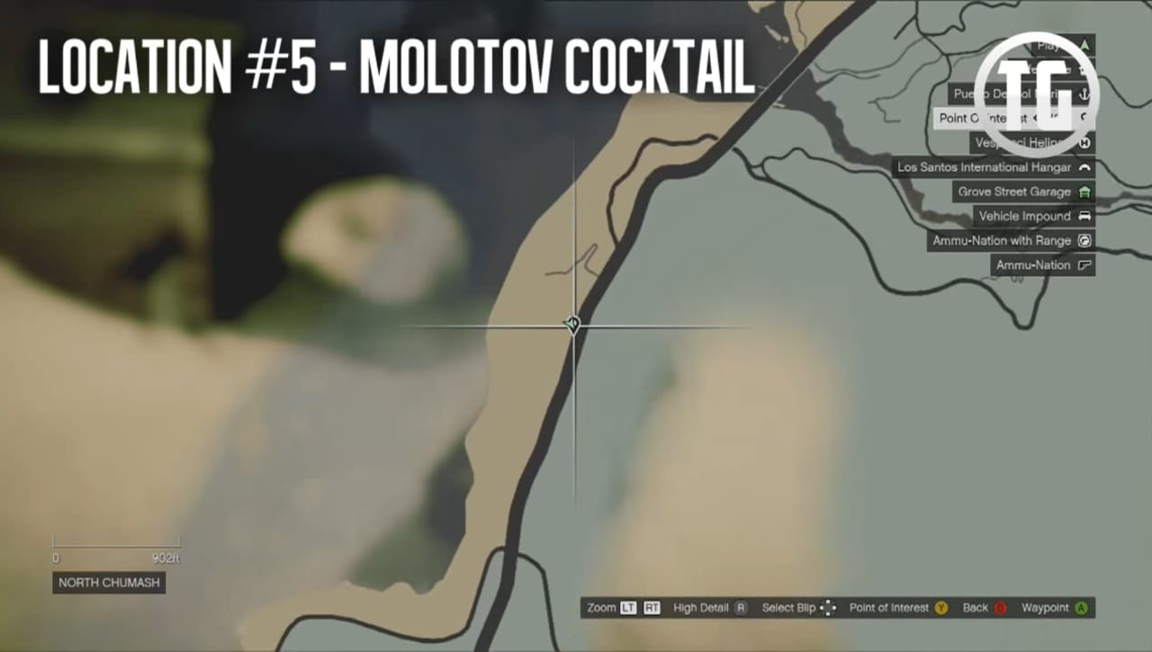 Molotov Spawn location on Map