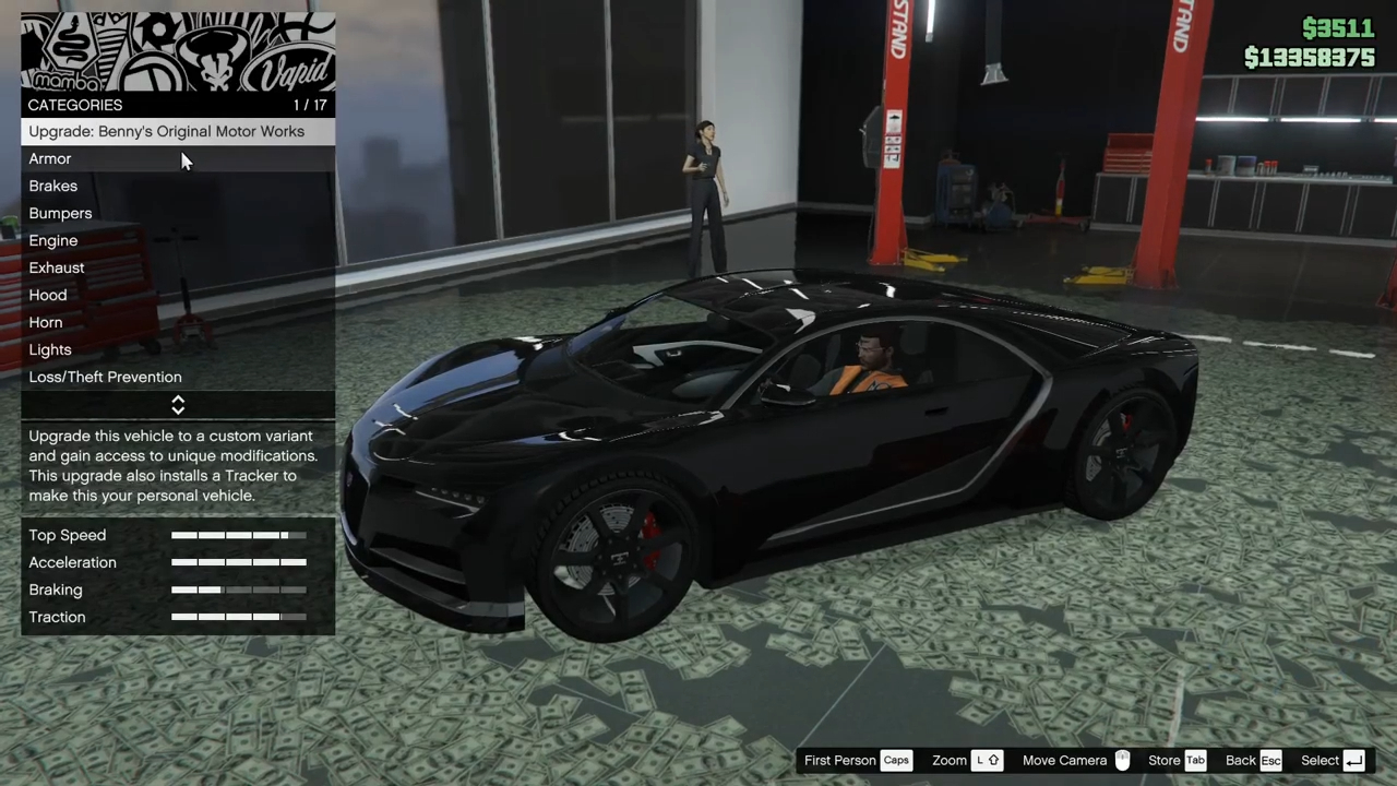 Truffade Nero (Bugatti Chiron) in GTA 5